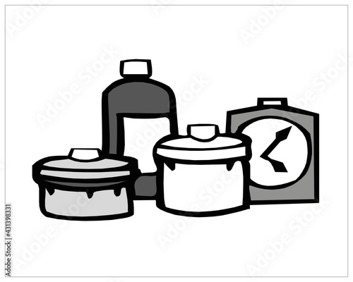 Darkroom Supplies character clip-art element