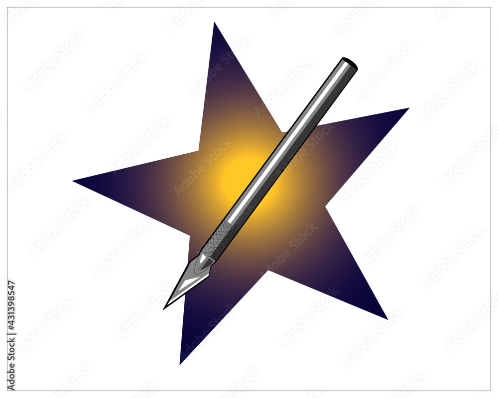 cutting pencil illustration character vector clip-art element cutting pencil illustration character vector clip-art element