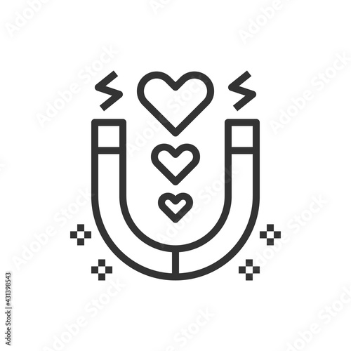 Engagement Love icon line vector illustration