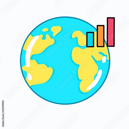 Earth representing current situation stats i.e covid-19