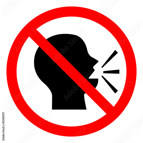 Keep Silence Symbol On White Background