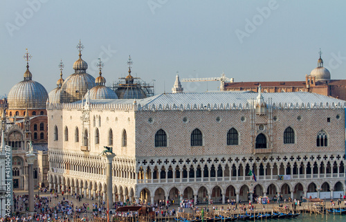 St. Mark's Square & Doge's Palace, Venice, Italy as Seen from a Cruise Ship Deck