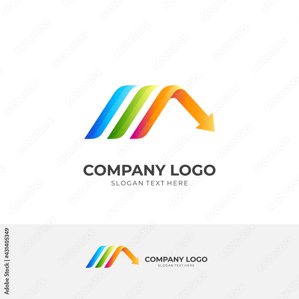 house arrow logo, house and arrow, combination logo with 3d colorful style house arrow logo, house and arrow, combination logo with 3d colorful style