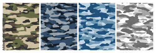 Military Camouflage Printable Cover Background, With Clipping Path.