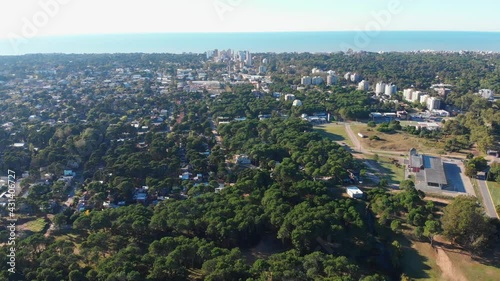view of the city. ciudad de pinamar. costa argentina. ultra hd. 4k.