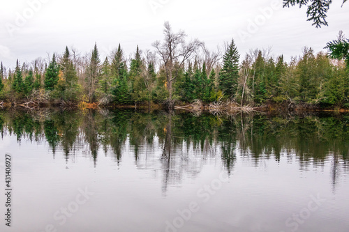 The Lower Madawaska River on a fall morning in Eastern Ontario, Canada