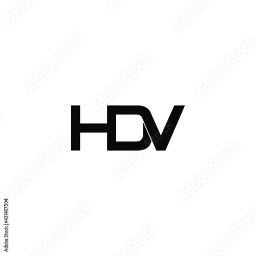 Cuadro en lienzo hdv letter original monogram logo design
