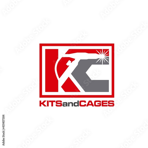 k c electric welding and construction logo designs simple modern