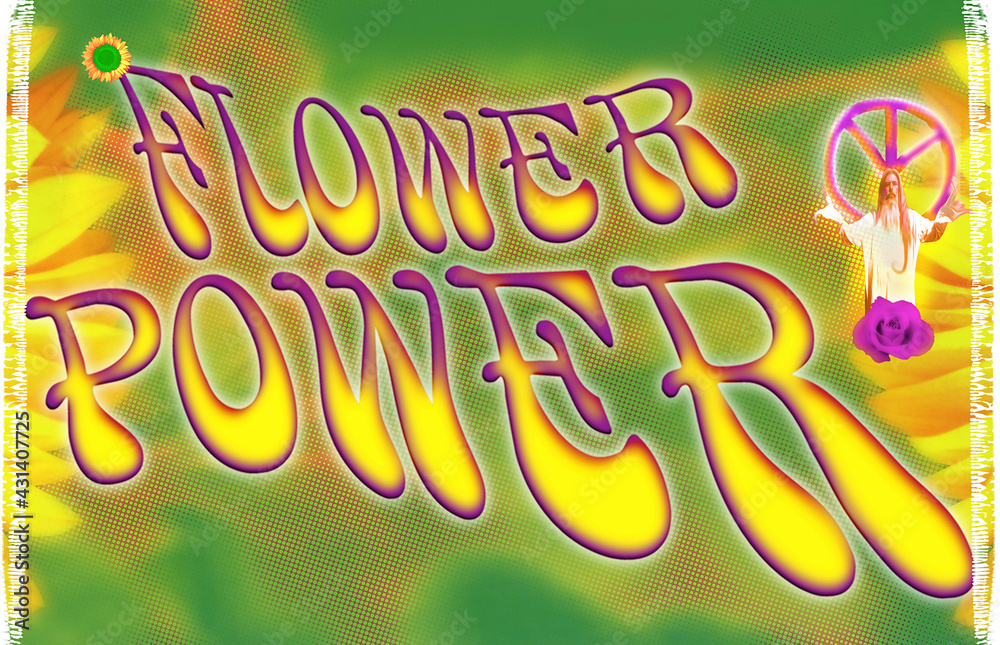 Mood of the flower power movement in the 70’