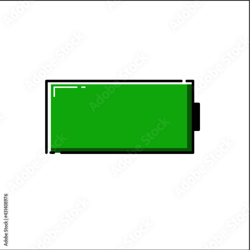 green battery sign or icon