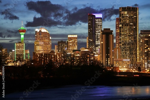 Calgary skyline at night