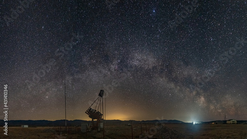 Milky Way over the Gamma Telescope at the Observatory TAIGA photo