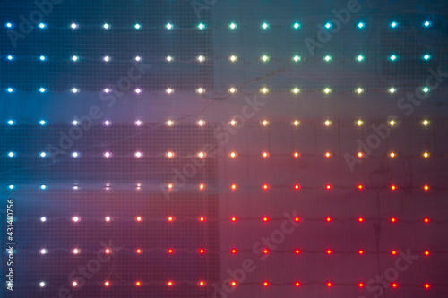 Background of light LED displayed at night