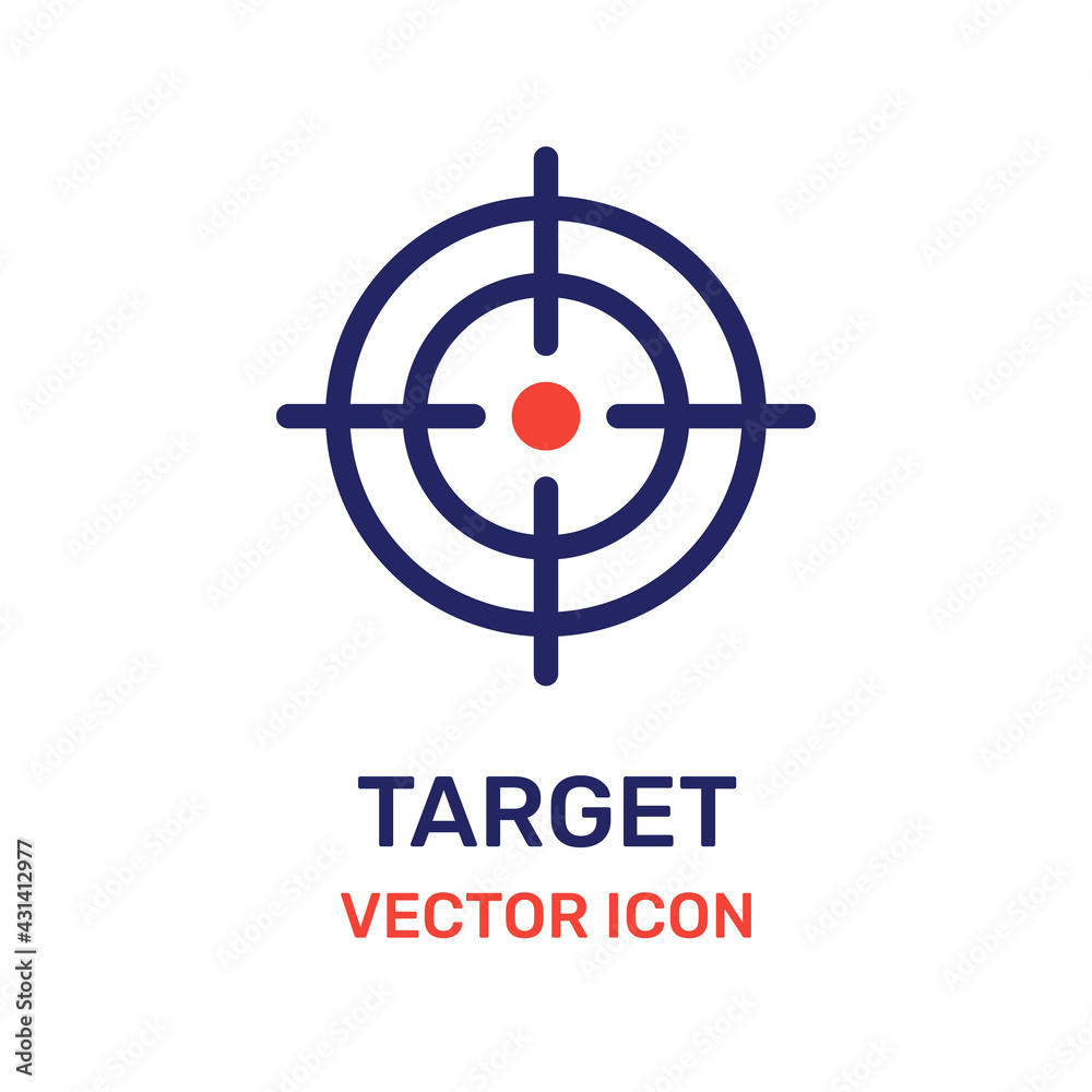 Target aim icon, focus icon vector Target aim icon, focus icon vector