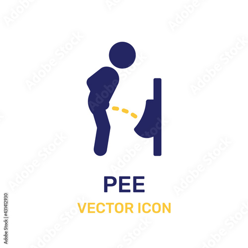 Fototapeta Man urinating icon