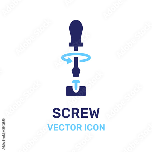 Repair icon. Screwdriver and nail vector isolated.
