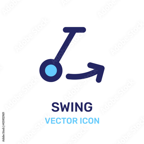 Swing Ball Cradle. Vector icon