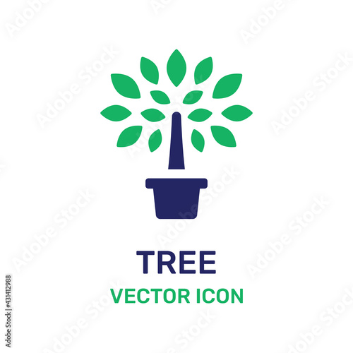 Tree in pot icon