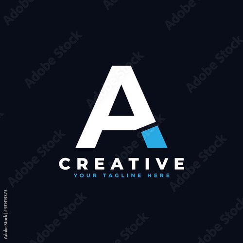 Letter A Tech Logo. Design Vector Illustration Modern Monogram Icon.