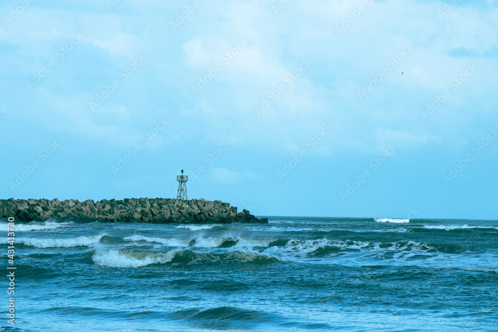 lighthouse in the sea