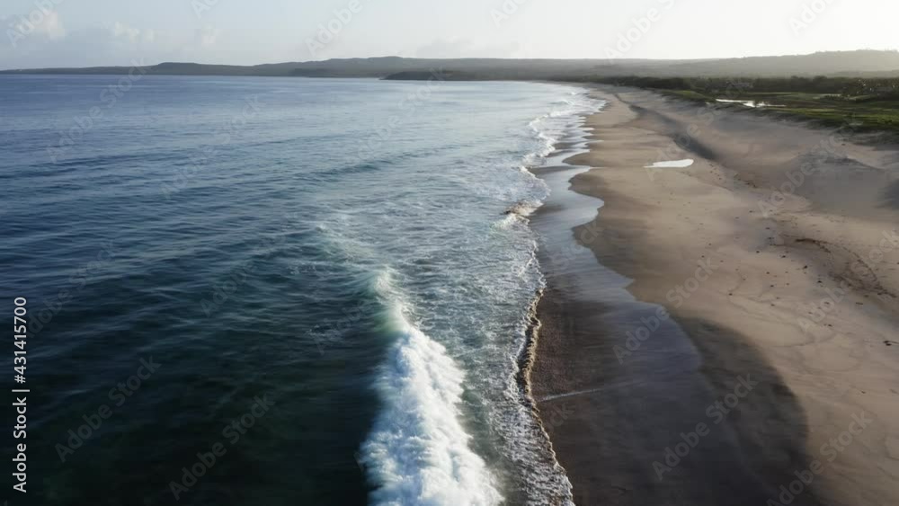 2020 - Excellent aerial shot of the ocean touching the shores of Papohaku, Hawaii. 2020 - Excellent aerial shot of the ocean touching the shores of Papohaku, Hawaii.
