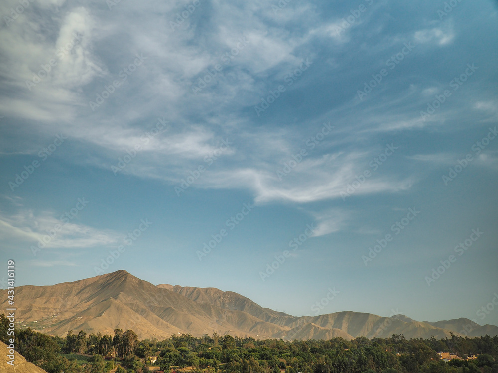 Views of the Cieneguilla Valley in Lima, Peru