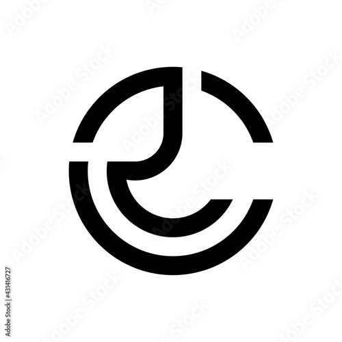 Letter RC CR logo template