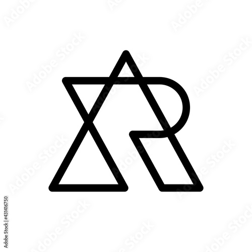 Letter AR RA logo template