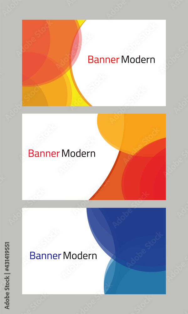  Modern banner, with circle motif. suitable for print or social media needs.