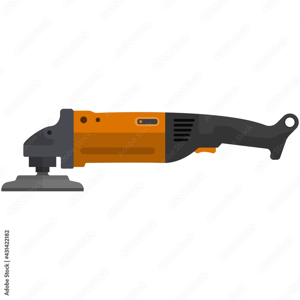 Naklejka premium Angle grinder icon vector isolated on white background