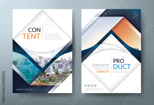 Annual report brochure flyer design template vector, Leaflet presentation, book cover, layout in A4 size.