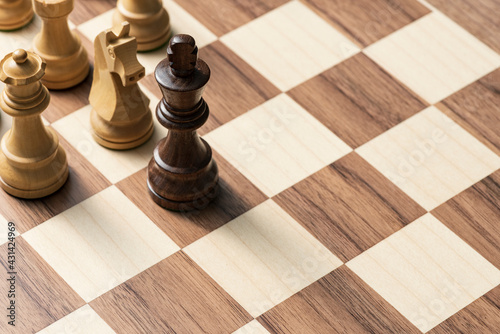 Fotografia, Obraz Chess pieces on the chessboard