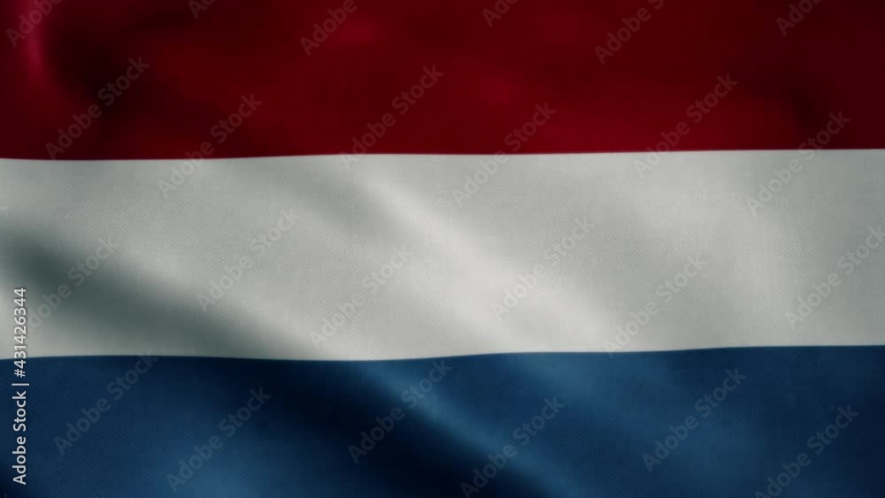 Flag of Netherlands, slow motion waving. Looping animation. Ideal for sport events, led screen, international competitions, motion graphics etc Flag of Netherlands, slow motion waving. Looping animation. Ideal for sport events, led screen, international competitions, motion graphics etc