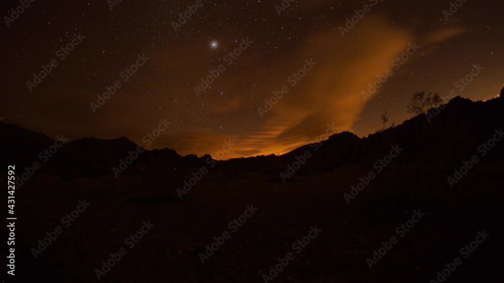 Star Rise in the Desert - Time Lapse Star Rise in the Desert - Time Lapse
