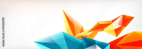 Vector 3d triangles and pyramids abstract background for business or technology presentations, internet posters or web brochure covers