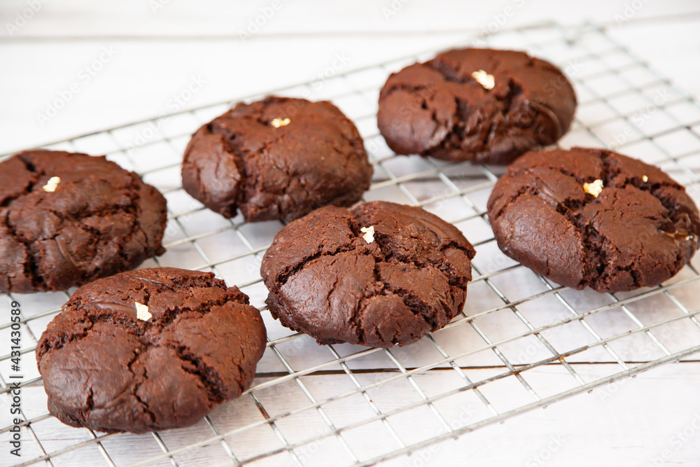 Homemade giant dark chocolate cookie Homemade giant dark chocolate cookie