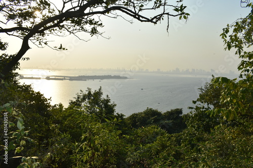 ocean captured from a island near mumbai.