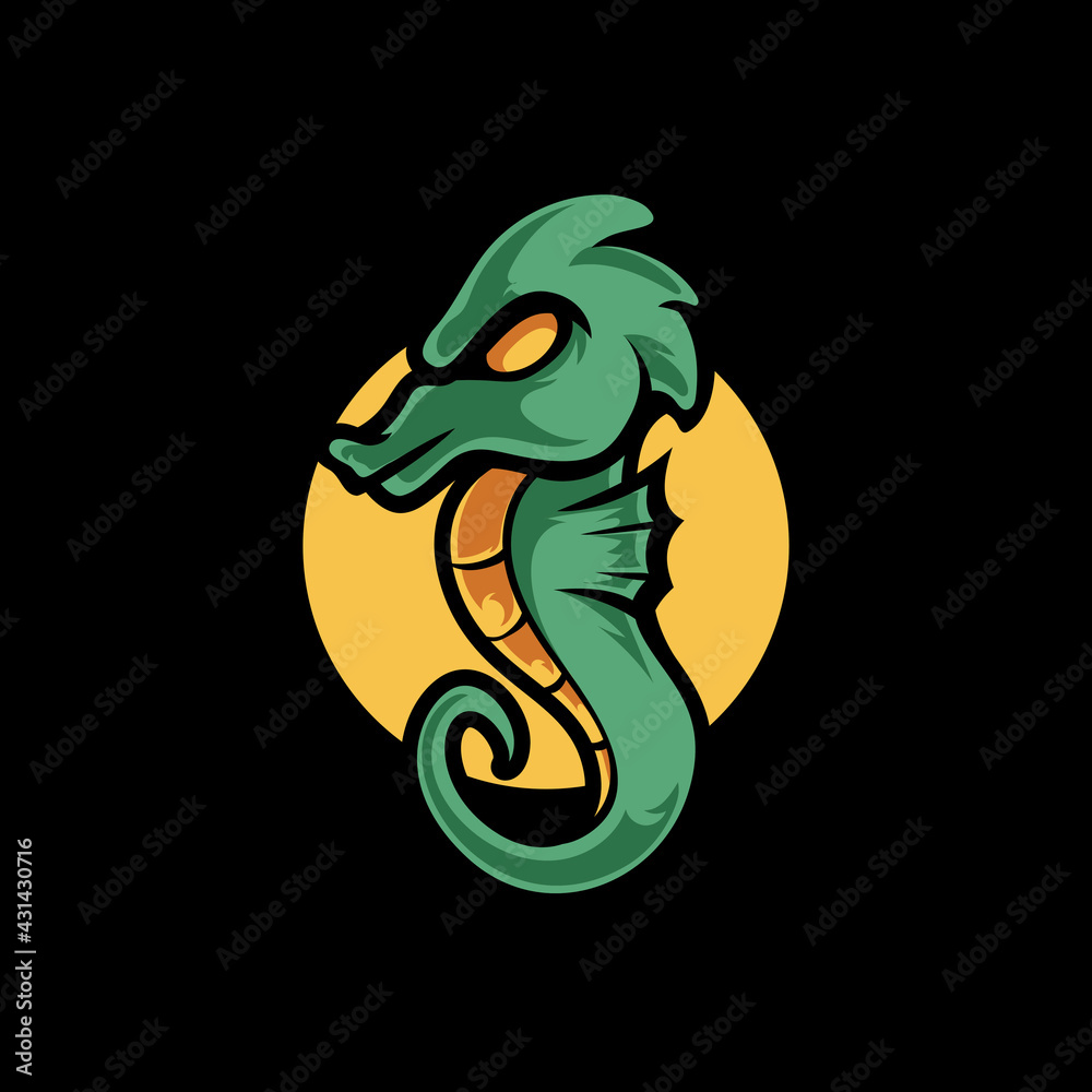 Fototapeta premium Sea Horse Sport Mascot Logo