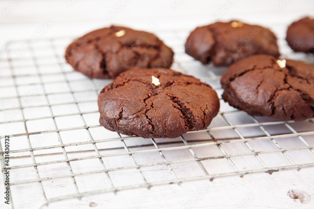 Fototapeta premium Homemade giant dark chocolate cookie