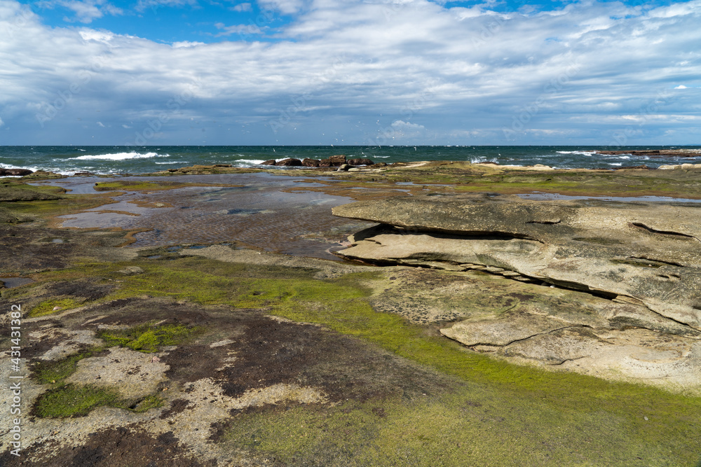Large rocks and sea