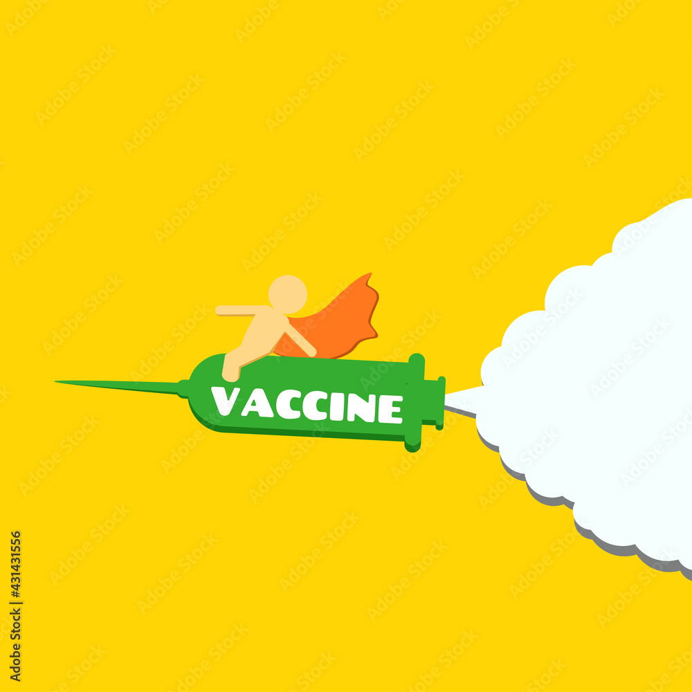 Vaccine vector, great for health themes in the midst of a pandemic and a simple design that depicts a person sitting on a vaccine that deserves a rocket. Vaccine vector, great for health themes in the midst of a pandemic and a simple design that depicts a person sitting on a vaccine that deserves a rocket.