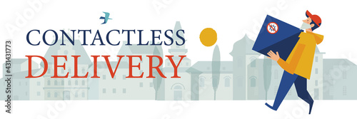 Contactless secure delivery of orders to your home during the pandemic and quarantine.