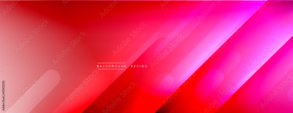 Dynamic lines abstract background. 3D shadow effects and fluid gradients. Modern overlapping forms