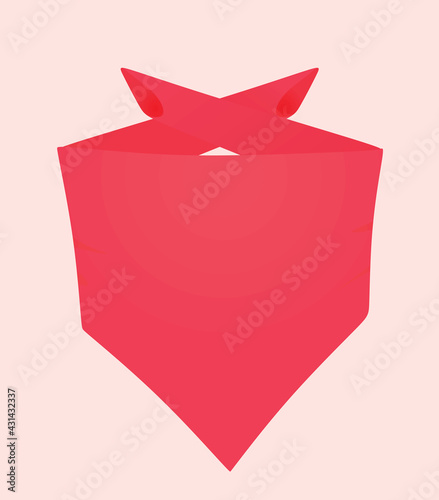 Red neck scarf. vector illustration