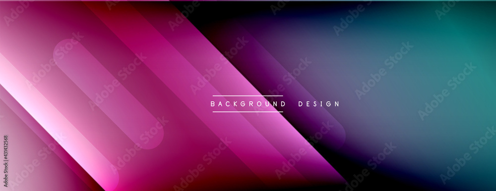 Dynamic lines abstract background. 3D shadow effects and fluid gradients. Modern overlapping forms