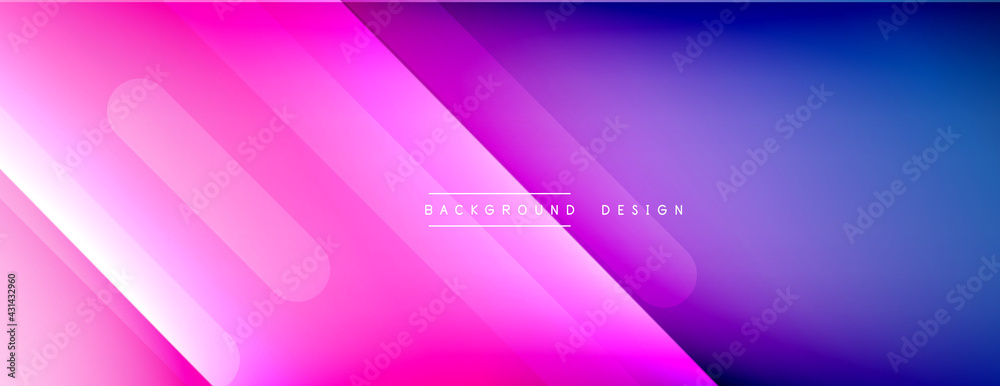 Dynamic lines abstract background. 3D shadow effects and fluid gradients. Modern overlapping forms