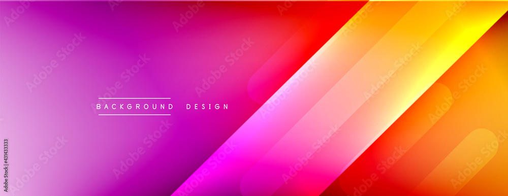 Dynamic lines abstract background. 3D shadow effects and fluid gradients. Modern overlapping forms