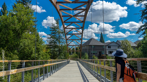 Bridge in Orenco Woods Nature Park, Hillsboro, Oregon photo