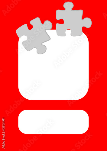 Vertical illustration format A4 - the design of the screen of the phone or tablet for inscriptions and photos