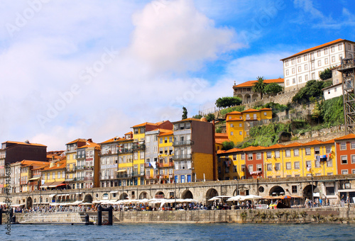 Old houses and Douro river, Porto, Portugal
